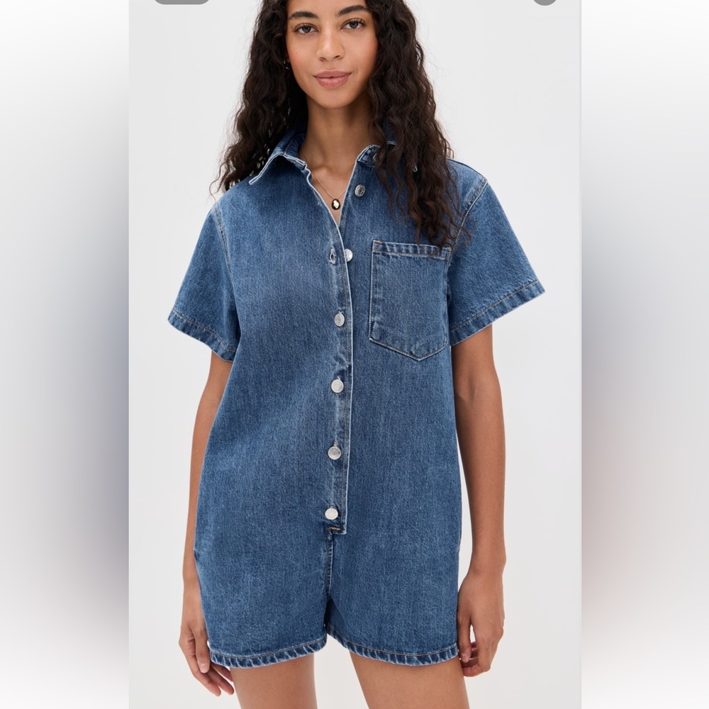 PARKE Short Sleeve Denim Romper